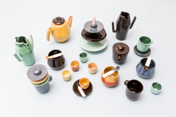 Collection of ceramic pots and cups