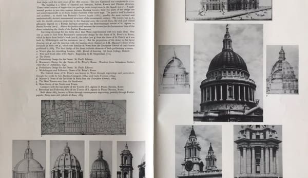 A scan of a book with images of St Paul's cathedral