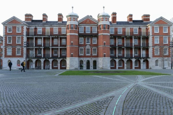 Exterior shot of the Parade Ground at Chelsea College of Art