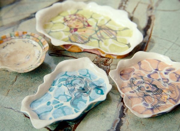 A collection of colourful plates