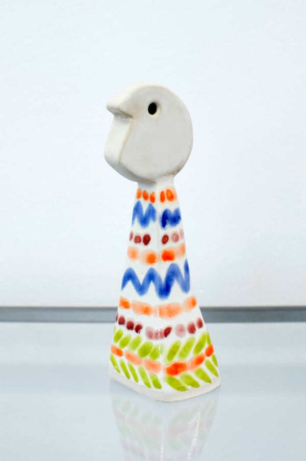 Ceramic figure by Freya Faulkner.