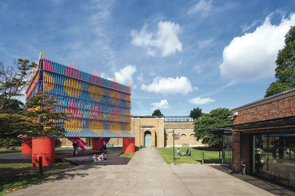 Student work erected in the gardens of Dulwich Picture Gallery