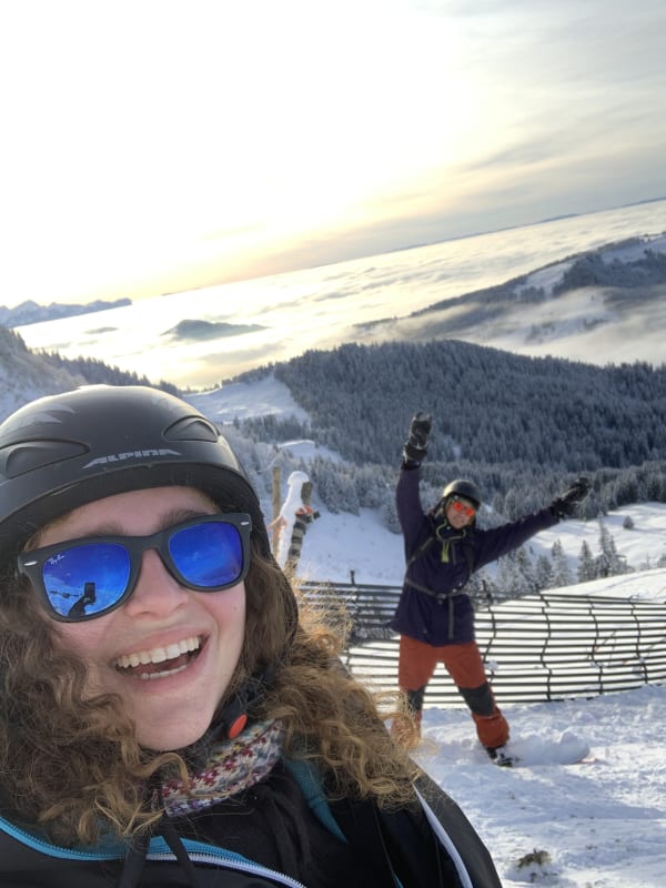 Skiing in Switzerland snow