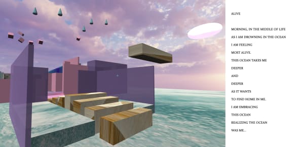 3D plan with cloudy sky