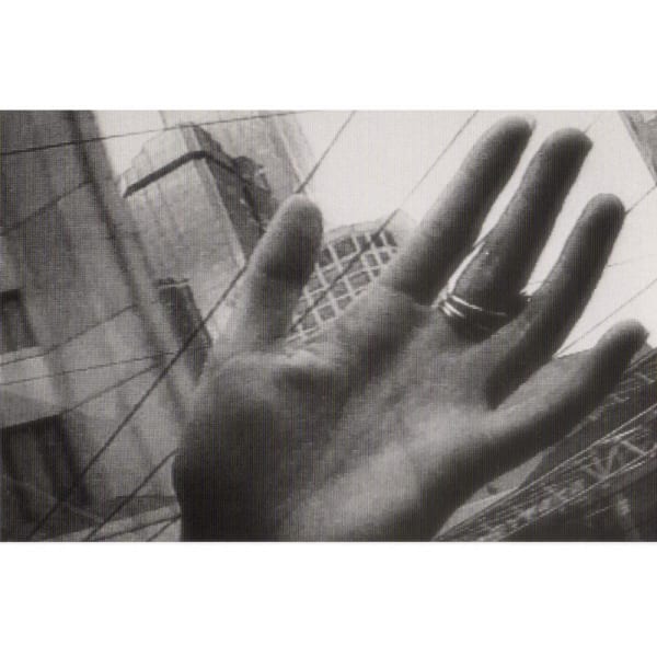 Black and white photograph of a hand