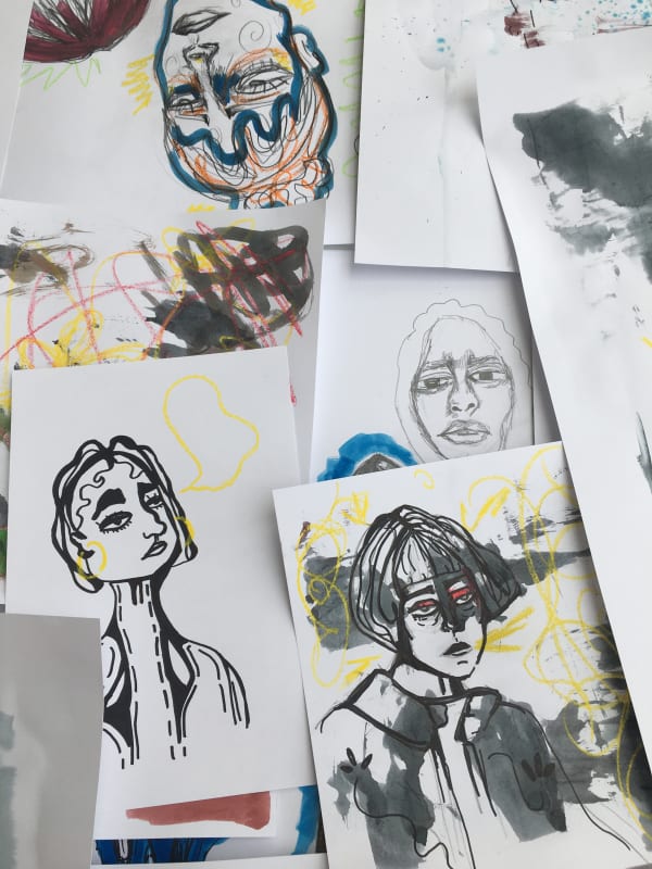 drawings by students.