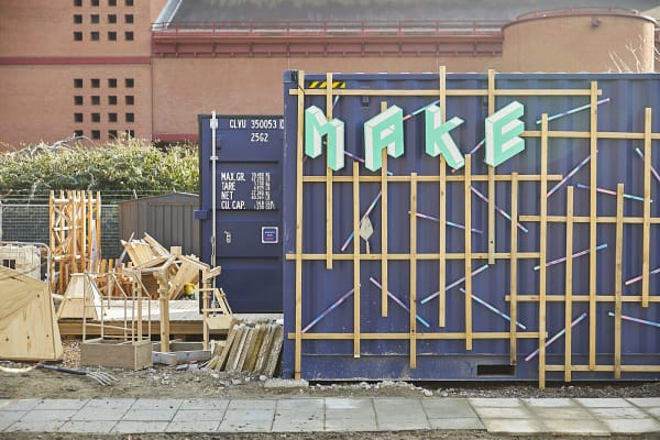 Shipping container with 'MAKE