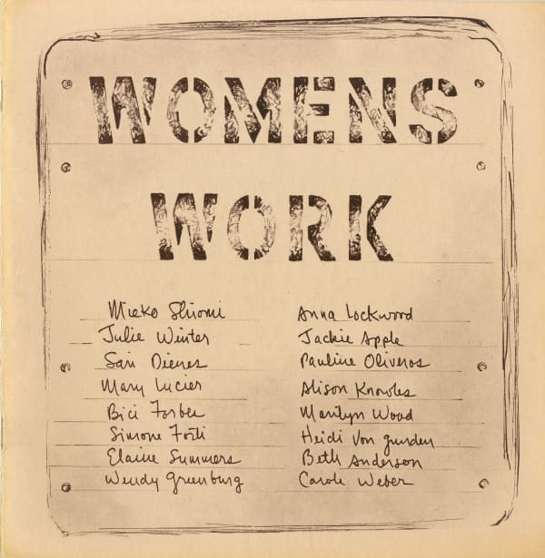 Cover of book titled 'Womens Work'