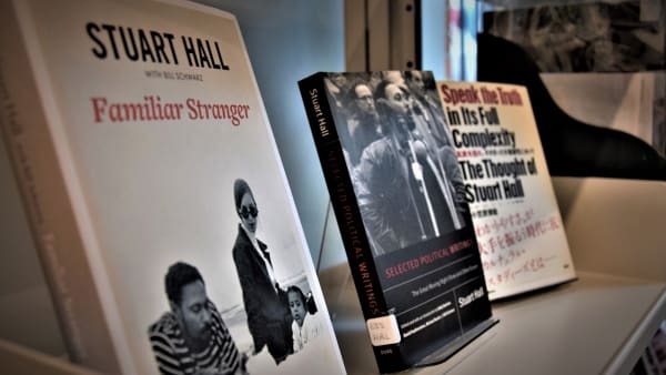 Books in the Stuart Hall library.