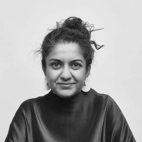 Black and white portrait of UAL honoree Anab Jain
