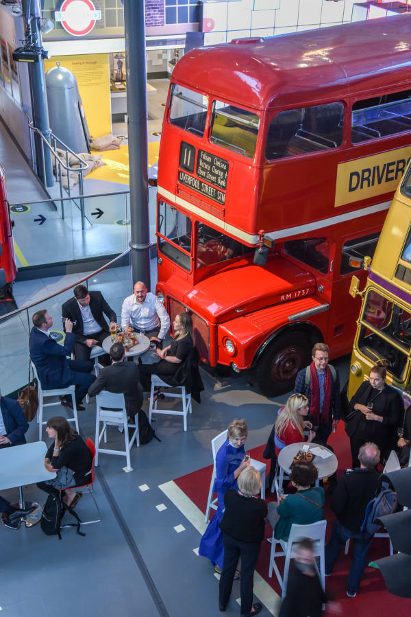 People at the London 2030 exhibition at the London Transport Museum