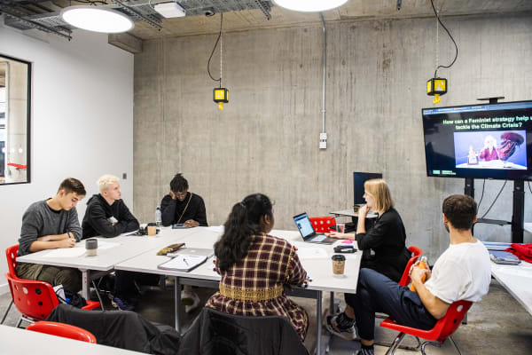 Photo of students in class at UAL Creative Computing Institute
