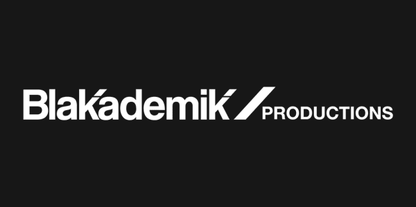 logotype that reads Blakademik/productions