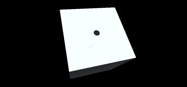 image of black background with white cube