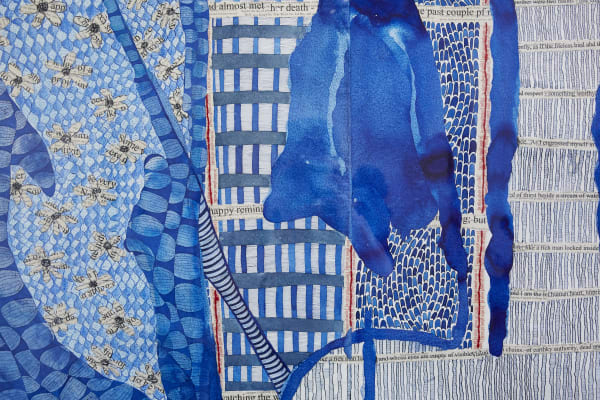 a blue tappestry 