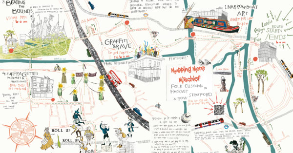 Illustrated map of East London