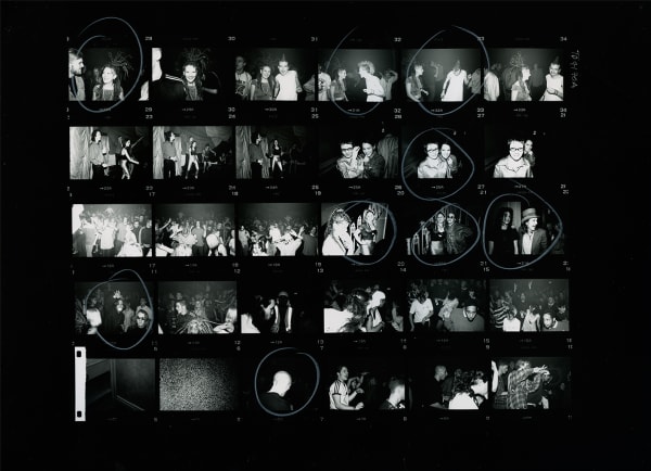Contact sheet of Terence Donovan photos from House of God at the Que Club, Birmingham