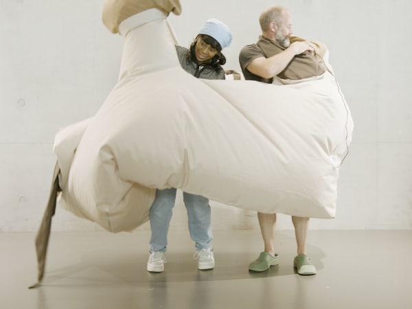Photo credi - Alex Marshall, 2024 caption - Yunpei Li's Inflatable Wearable Heterotopia