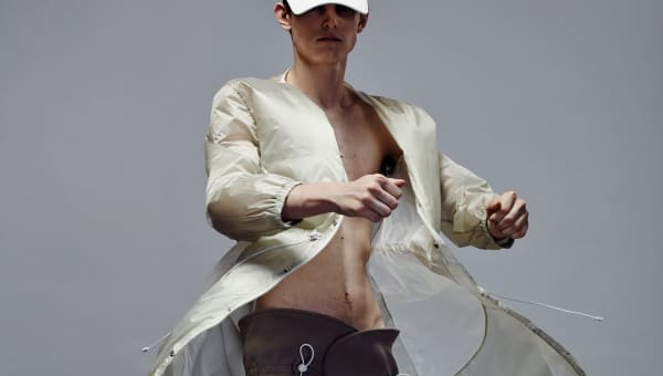 Male model in sports cap and jacket