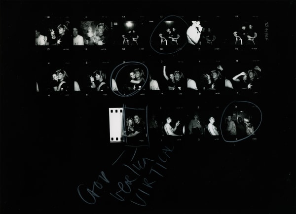 Contact sheet of Terence Donovan photos from House of God at the Que Club, Birmingham