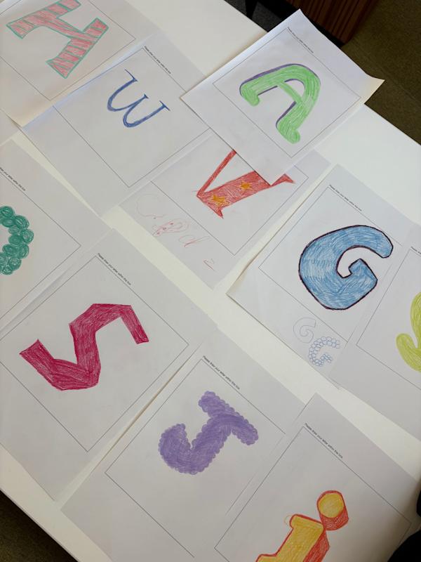 Photograph of a finished sketches from the collaborative design workshop.