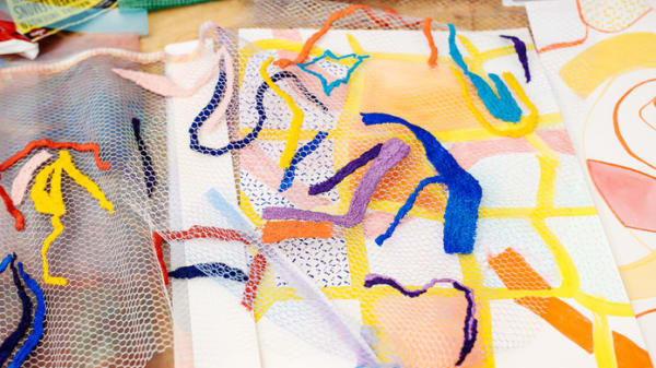 Materials composition by Lucie Hands BA (Hons) Textile Design