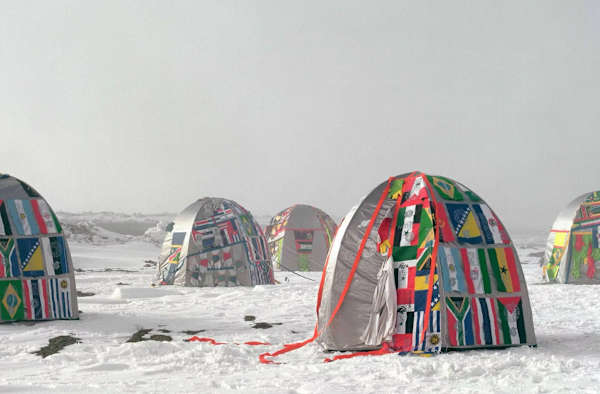 Antarctic Village No Borders – Ephemeral Installation in Antarctica, Lucy + Jorge Orta, 2007