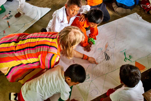 Fashion Influenced by travels to monumental visionary environments of The Tarot Garden and Salvation Mountain