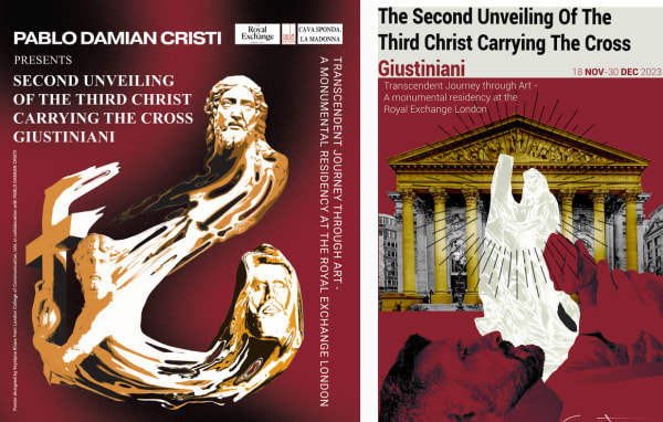 Posters designed for the promotion of Pablo Damian Cristi's sculpture