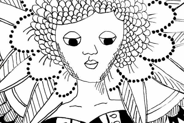Illustration in black and white