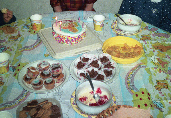 Table of birthday cakes 