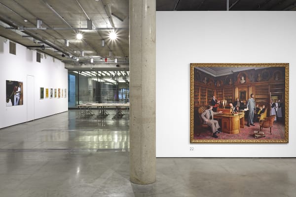 shows a photo by yinka shonibare, painting by madelynn mae green and a more work on view inside the lethaby gallery