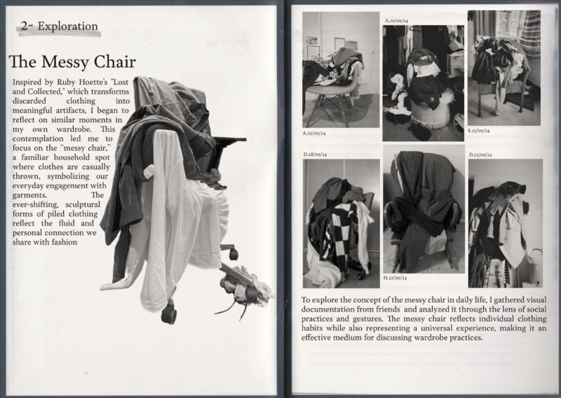 Pages from creative process portfolio