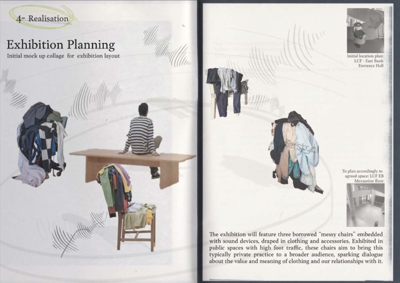 pages from creative process portfolio. 