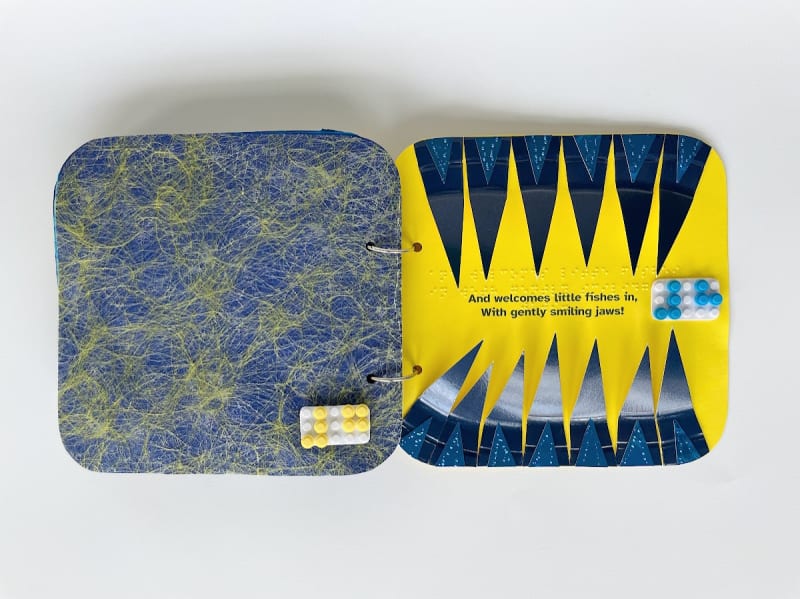 Discover the world of ‘The Crocodile’ by Lewis Carroll in a whole new way with this tactile, sensory book. Designed with visually impaired children in