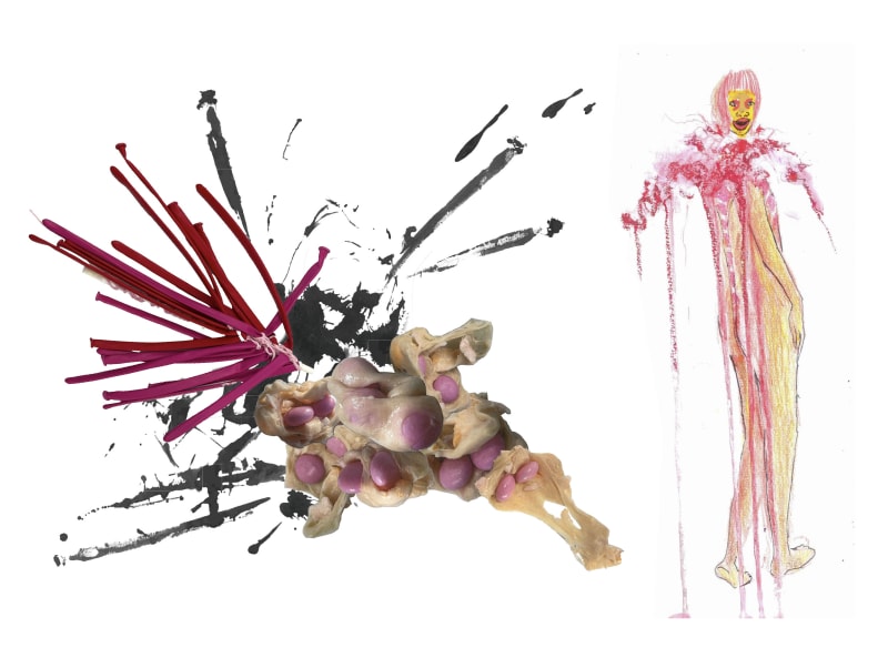Balloon textile and drawing