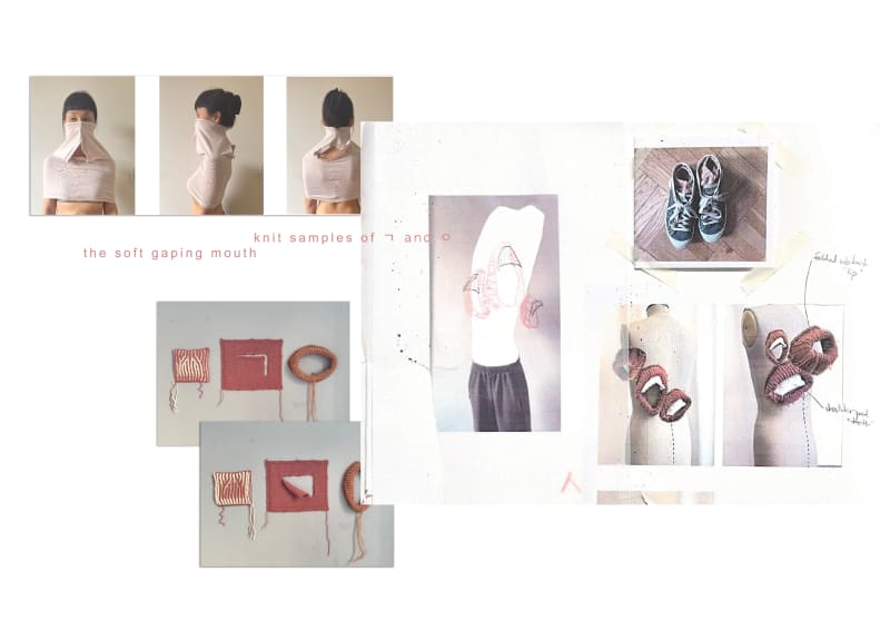 Images of knit samples and drapes