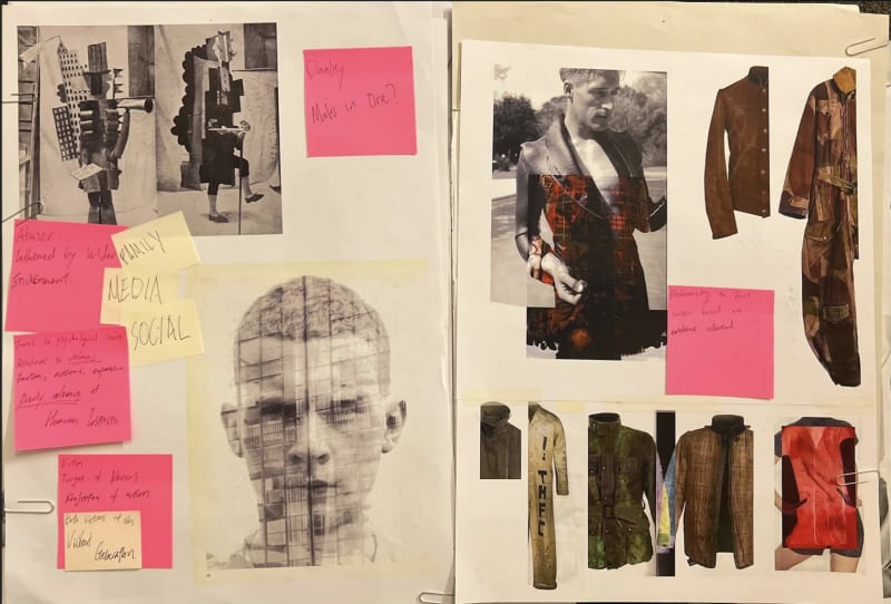 images of development process from sketchbook