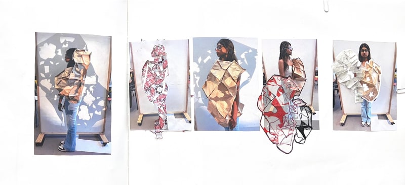 3D development of paper drape on the body