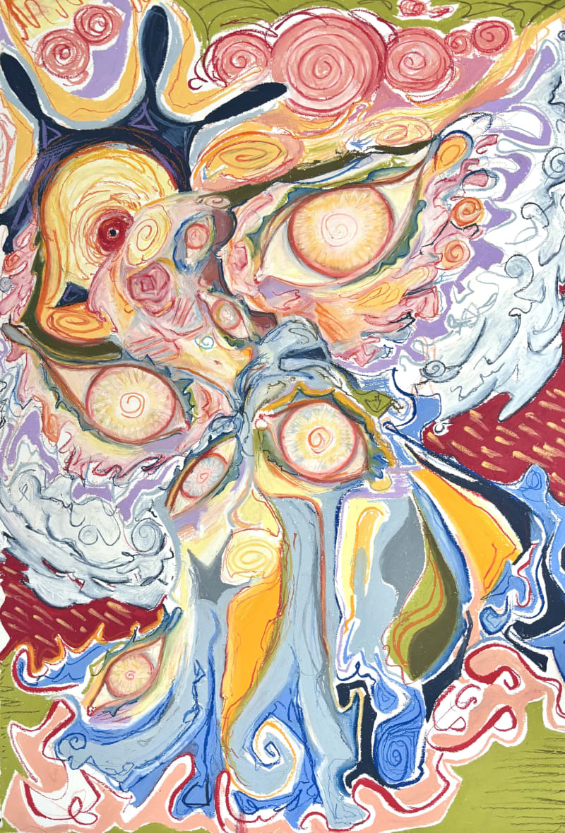 Oil pastel drawings