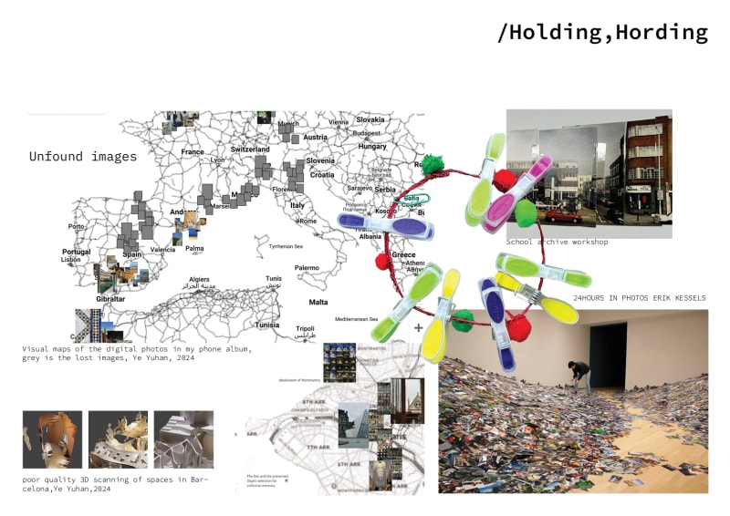 A collage of digital hording and memory loss
