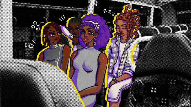 These three illustrations conceptualize the day-to-day events of my characters