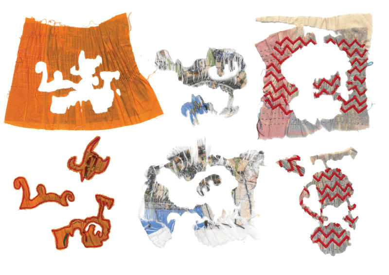 mix of samplings interpretation the patterns from research, in different fabrics