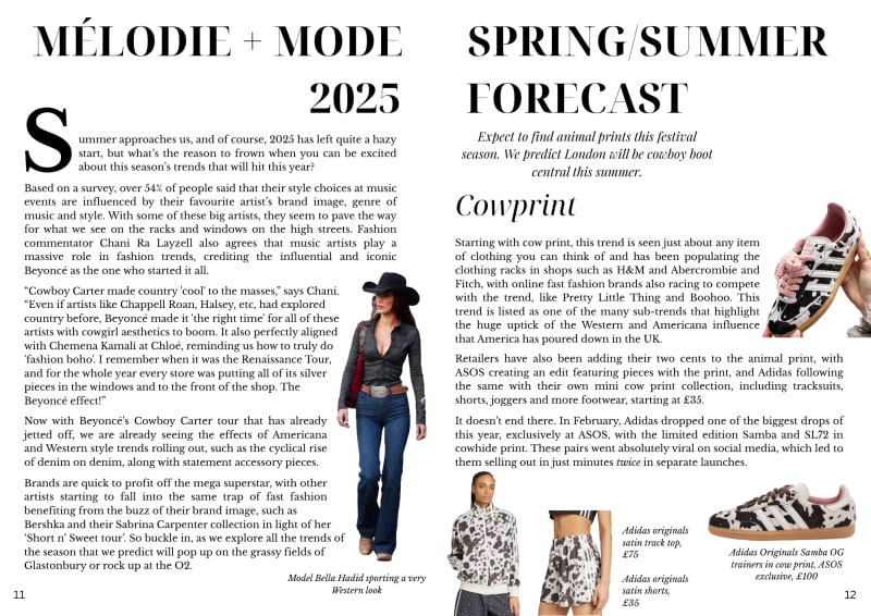 Mélodie and Mode Spring Summer 2025 forecast page