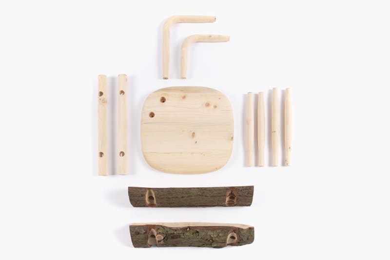 image showing parts of 'Sati' chair.