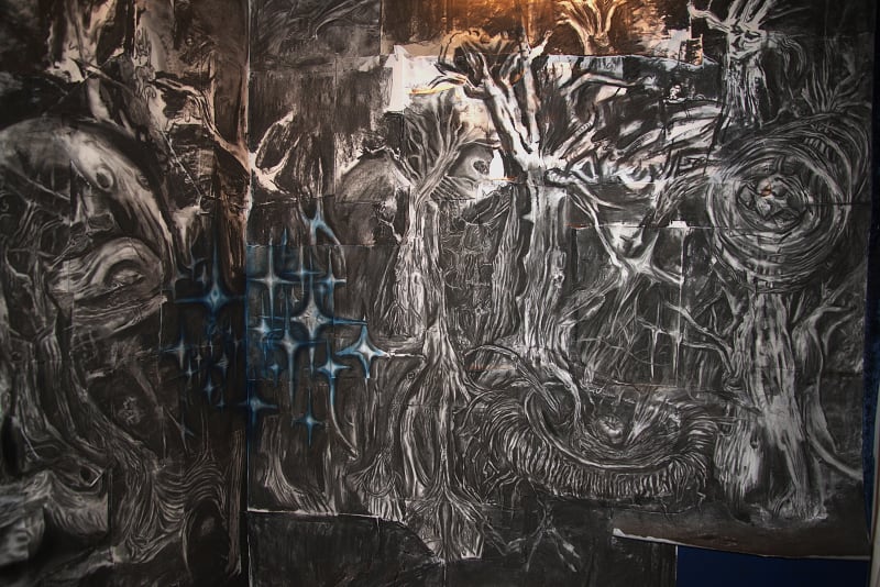 charcoal drawings
