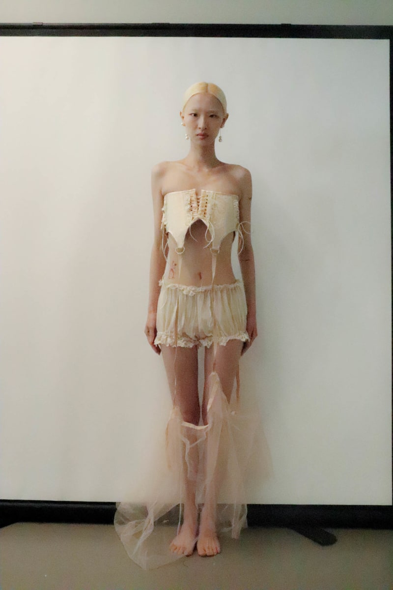 Garter top skirt and bloomers