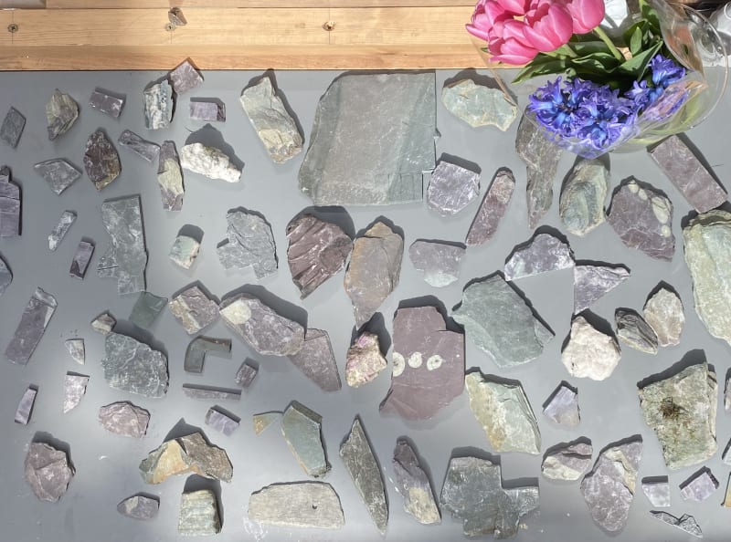 a collection of raw slate.