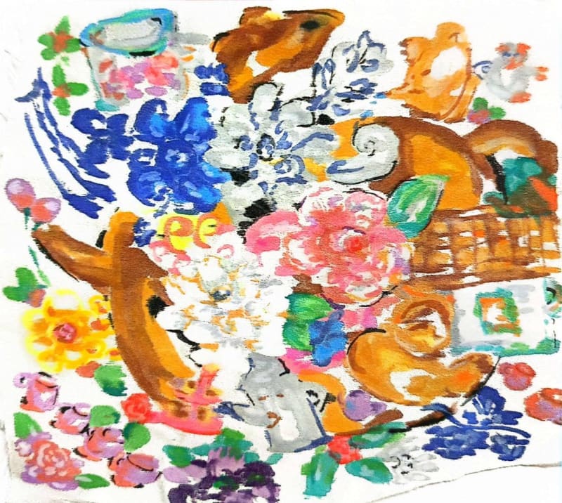 This printting pattern inspired by various styles of teapots, with a focus on my grandmother's collection — showcasing teapots through time, materials