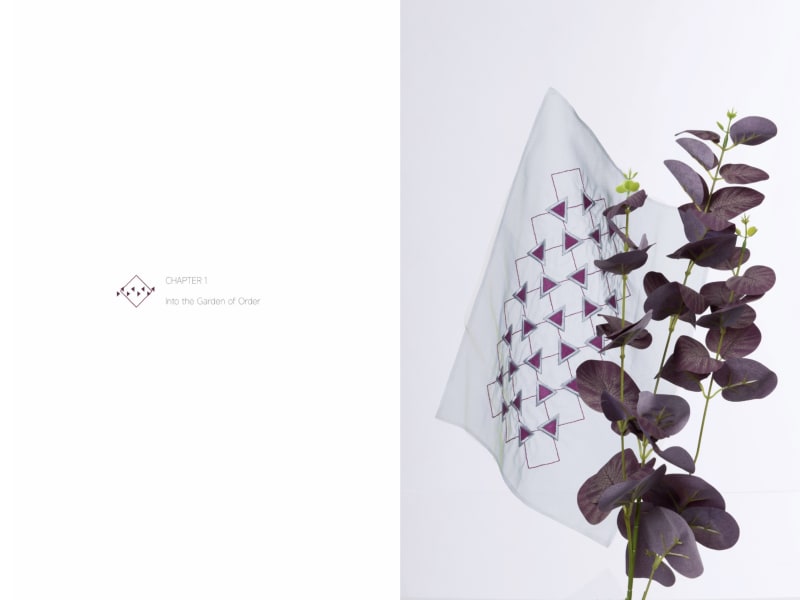 I’ve used a lot of geometric motifs and combined different techniques — such as digital embroidery, digital Cornley, hand weaving, laser cutting.